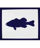 Large Bass Swimming (fish) Stencil -1 piece -Mylar 14 mil - - £19.83 GBP