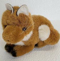 Vintage 1989 Dakin Baby Fox Plush Stuffed Animal Toy Laying Down Soft Cute - $10.93