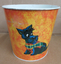 Vintage Regency Wear Tin Pail Bucket Made In England Terrier Dog    15 - $37.04