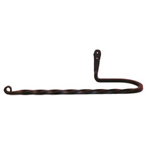 TWISTED WROUGHT IRON TOWEL BAR - Satin Black Solid Metal - $24.97