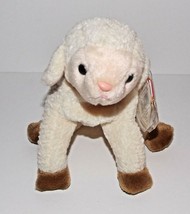 Ty Beanie Baby Ewey Plush 7in Lamb Sheep Stuffed Animal Retired with Tag... - £7.86 GBP