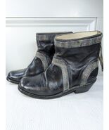 Bed Stu Binary Women&#39;s sz 7.5 ankle Boot bootie black Cobblers Series Be... - $97.00