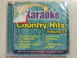 SHINING STAR KARAOKE COUNTRY HITS VOLUME 2 CD CD+G &amp; LYRIC BOOK ON SCREE... - £6.95 GBP