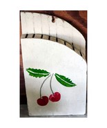 Vintage Farmhouse Wooden Hanging Knife Holder Cherry Design Holds 8 See ... - $17.99