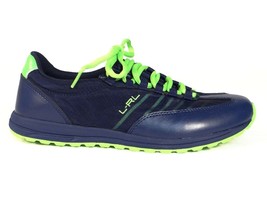 Lauren Ralph Lauren Falon Blue & Green Leather & Mesh Casual Shoes Womans NWT - $79.99