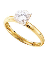 Authenticity Guarantee 
14kt Yellow Gold Round Diamond Solitaire Bridal ... - $1,430.55