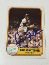 Dan Schatzeder Detroit Tigers 1981 Fleer Autograph Card #482 READ DESCRIPTION - £3.87 GBP