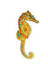 Seahorse Sea Horse Beach High Quality Art Decal Car Cooler Cup Gift Mailbox Wall - £5.54 GBP+