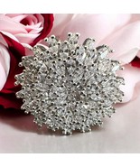Starburst 20 Carat CZ Art Deco Designed Size 9.5 Ring .925  Silver - $224.77 MXN