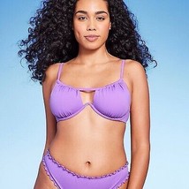 Women&#39;S Tunneled Neckline Underwire Bikini Top - Purple 36Dd - $14.99