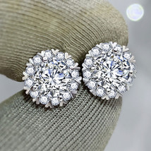 South Korea Dongdaemun Earrings Exquisite Snowflake Zircon Stud Earrings For Wom - £7.80 GBP