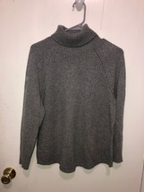 J Jill Gray Turtleneck Wool Blend Sweater Womens Petite Medium - $14.84