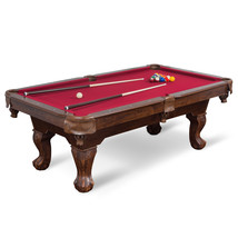 Pool Table Red Cloth Claw Leg 2 Wooden Billiard Cues w Full Accessories ... - £1,041.67 GBP