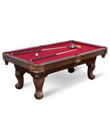 Pool Table Red Cloth Claw Leg 2 Wooden Billiard Cues w Full Accessories ... - £1,028.08 GBP