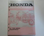 1991 HONDA TRX 250X FOURTRAX Service Shop Repair Manual OEM 61HC050 - $38.99