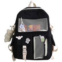 Or cute women backpack fashion waterproof buckle badge schoolbag for teen girls student thumb200