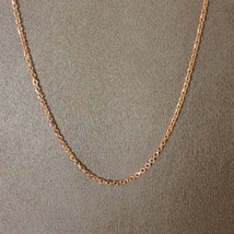 Collier femme en or rose 18 carats longueur chaîne de câble 17,72 pouces... - £327.39 GBP