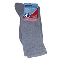 Diabetic Socks for Women 3-Pack Gray Comfort Crew Socks for Diabetics si... - £11.34 GBP