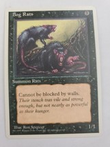 MTG Magic The Gathering Card Bog Rats Summon Rats Black The Dark 1995 - £6.08 GBP