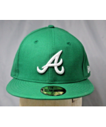 Atlanta Braves Era 59Fifty Men&#39;s Hat MLB Basic Kelly Green 5950 Fitted C... - £32.48 GBP