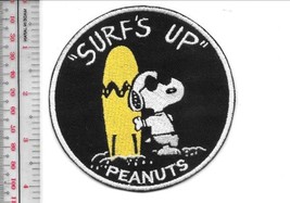 Vintage Surfing USA Snoopy Cool Surfer Surf&#39;s Up Peanut Cartoon Patch - £7.98 GBP