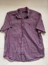 Polo Ralph Lauren Pink Plaid Shirt Mens Short Sleeve Size XL Casual - £24.22 GBP