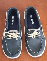 REEL LEGENDS WOMENS SHOES 9.5 DECK/BOAT BLUE LEATHER LACE-UP - $12.70