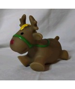 Sassy Baby Bath Toy - Rubber Plastic Reindeer 2.5&quot; - $5.34