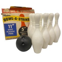HASBRO Bowl A Strike Plastic 11&quot; Bowling Pins &amp; Ball Play Set 1969 #9135... - $16.79