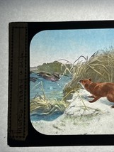 Antique Color Glass Magic Lantern Slide “There’s Many A “ - $25.00 CAD