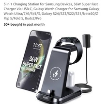 3 in 1 Multipurpose Charging Station for Samsung Galaxy Watch USB C Phon... - $21.66