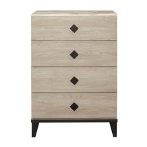 Modern Chest, 4 Drawers, Cream &amp; Black - Faux Marble Top - $499.99