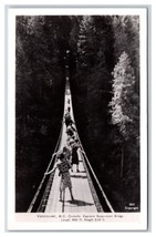 RPPC Capilano Suspension Bridge Vancouver BC Canada UNP Postcard V6 - $3.91