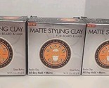 (3)Beard Guyz Moldable Matte Styling Clay For All Day Hold Hair Kaolin 3... - £23.29 GBP
