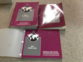 1997 Ford Lincoln Town Car Service Shop Repair Manual Set W Evtm &amp; Facts Book - £112.66 GBP