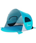 Wolfwise Upf 50 Quick Pop Up 3-4 Person Beach Sport Umbrella Tent Sun Sh... - $90.93