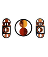 Wall Decor, 3pc Geometric Wood Wall Sculpture, Mid Century design wall a... - $461.30 CAD