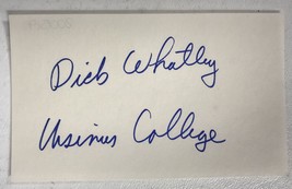 Dick Whatley (d. 2018) Signed Autographed 3x5 Index Card - Football - £10.19 GBP
