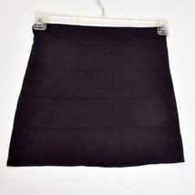 Verty Women&#39;s Mini Skirt Black Textured Pull On Stretch One Size - £12.26 GBP
