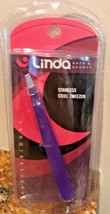 Linda Professional Stainless Steel Fashion Tweezer Angled Tips - $5.01
