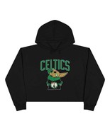 Baby Yoda-Boston Celtics Women&#39;s Drawstring Crop Top Hoodie Sweatshirt-S... - £26.37 GBP