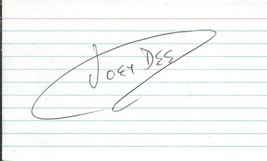 Joey Dee Signed 3x5 Index Card - $19.79