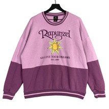Disney Tangled Rapunzel Crewneck Sweatshirt Purple Women&#39;s Large Graphic Print - £29.30 GBP