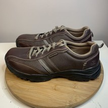 Skechers Relaxed Fit Men&#39;s Size 10.5 Shoes Air Cooled Memory Foam Leather Brown - £23.65 GBP