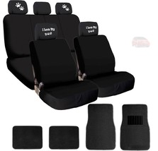 For Honda New 4X I Love My Dog Paws Logo Headrest With Seat Covers And Mats - £49.23 GBP