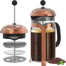 French Press Coffee Maker 34 OZ , French Press with 4 Level Filtration S... - $18.37