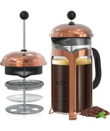 French Press Coffee Maker 34 OZ , French Press with 4 Level Filtration S... - $18.37