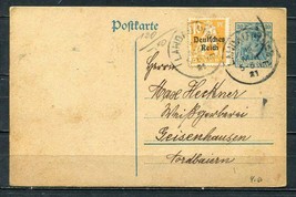 Germany Uprated Postal Stationery Post Card 1921 Used gps378s - £3.21 GBP