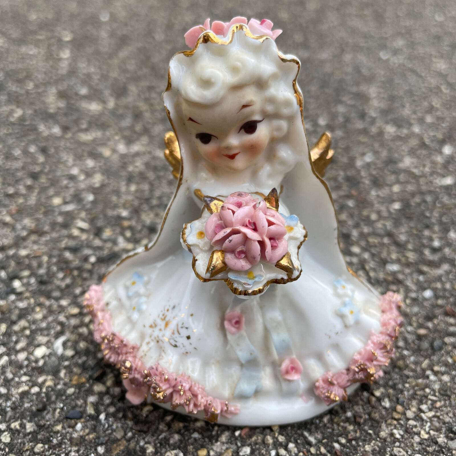 Vintage Lefton Hand-painted Bride Angel Made Japan KW 8273 - £19.04 GBP