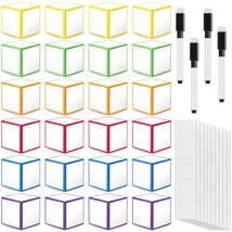 28 Pieces Dry Erase Blocks Foam Blank Dice Set With Marker Colorful Dry Erase Cu - £39.32 GBP